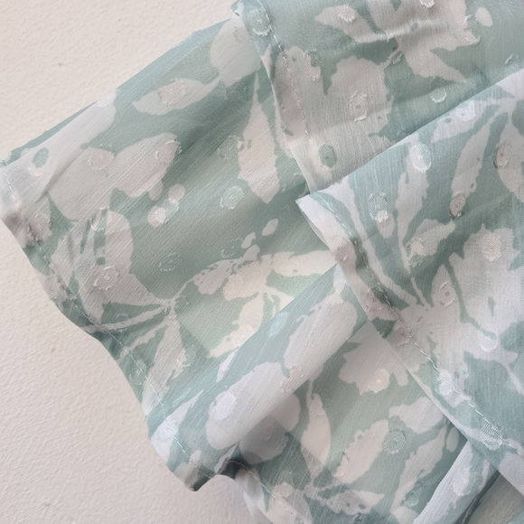 Ally Size 8 Floral Pastel Green & White Playsuit - Picture 8 of 11